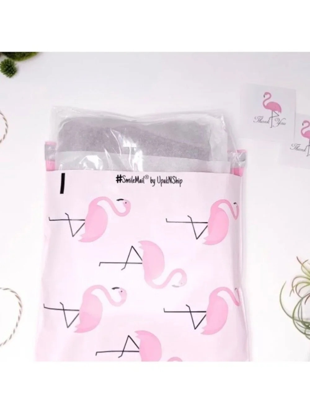100 10x13 Pink Flamingo Poly Mailers